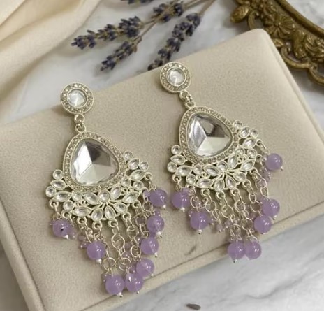 Purple Stone Earrings